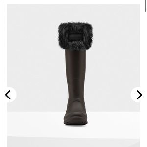 NWT fur hunter boot cuff socks